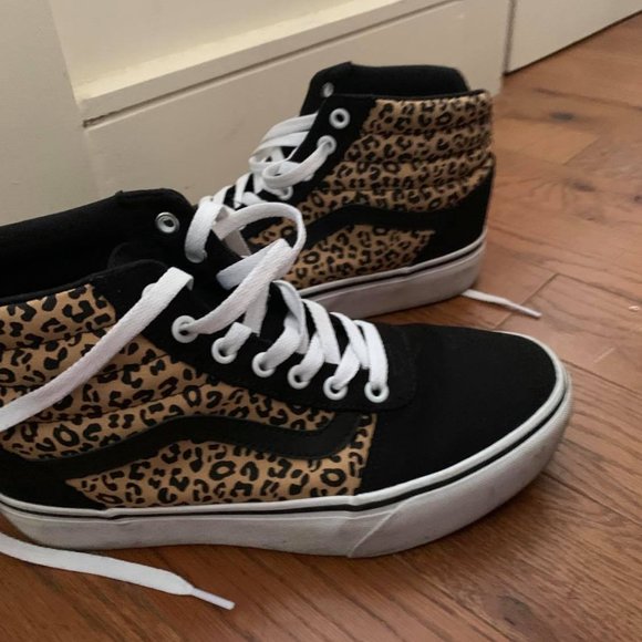 vans ward platform leopard